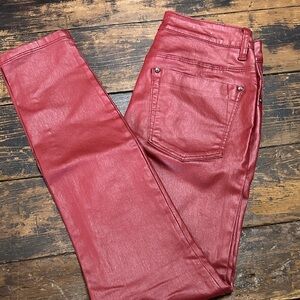 Women’s Scarlet Coated Skinny Jeans